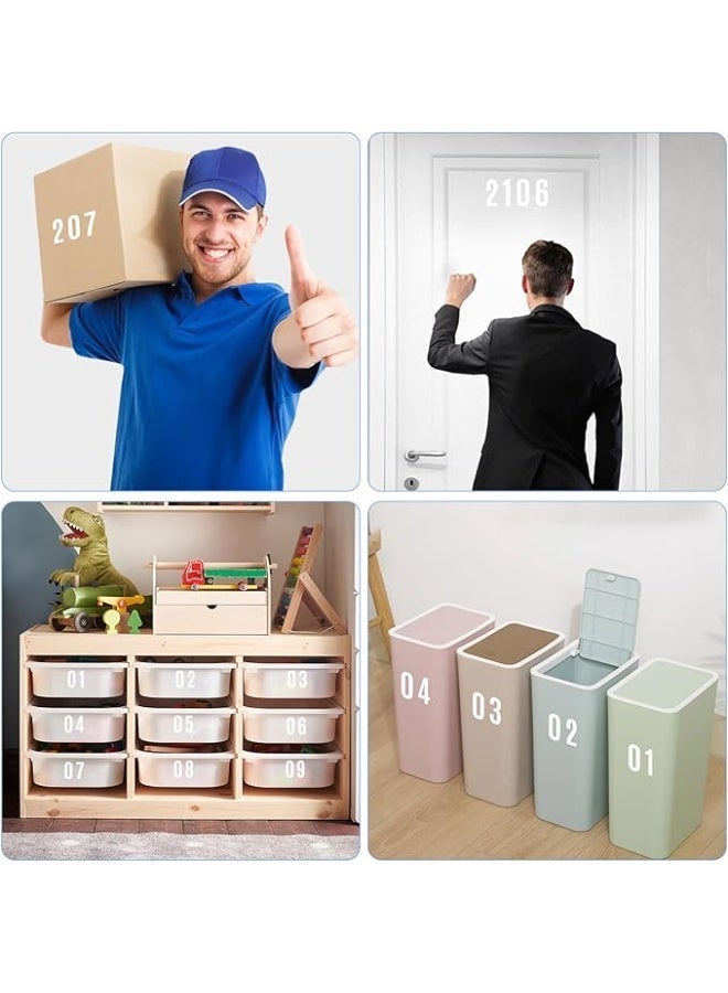 20 قطعة أرقام صندوق البريد العاكسة للخارج 4 بوصة ملصقات رقمية ذاتية اللصق مقاومة للماء مناسبة للافتات أبواب صناديق القمامة عنوان المنزل سهلة التطبيق ومتينة - Image 2